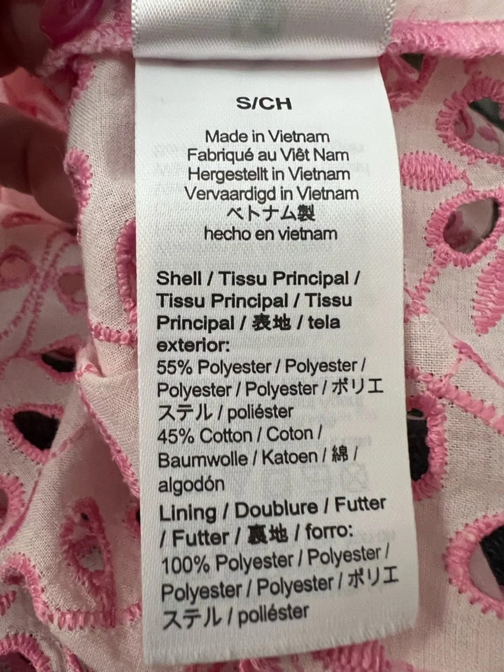 J. Crew Pink Floral cotton blend Embroidered Short Sleeve Blouse - Picture 6 of 8